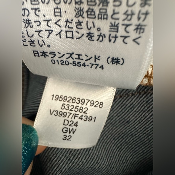 Lands End Women’s Recover Denim High Rise Wide Leg Crop Jeans Size 6 - Picture 8 of 12